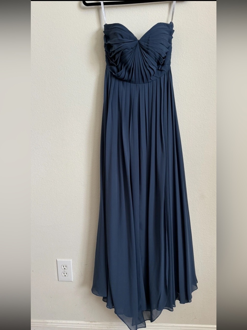 Jenny Yoo Aiden Anthropologie Convertible Bridesmaid Navy Blue Gown Dress Size 2